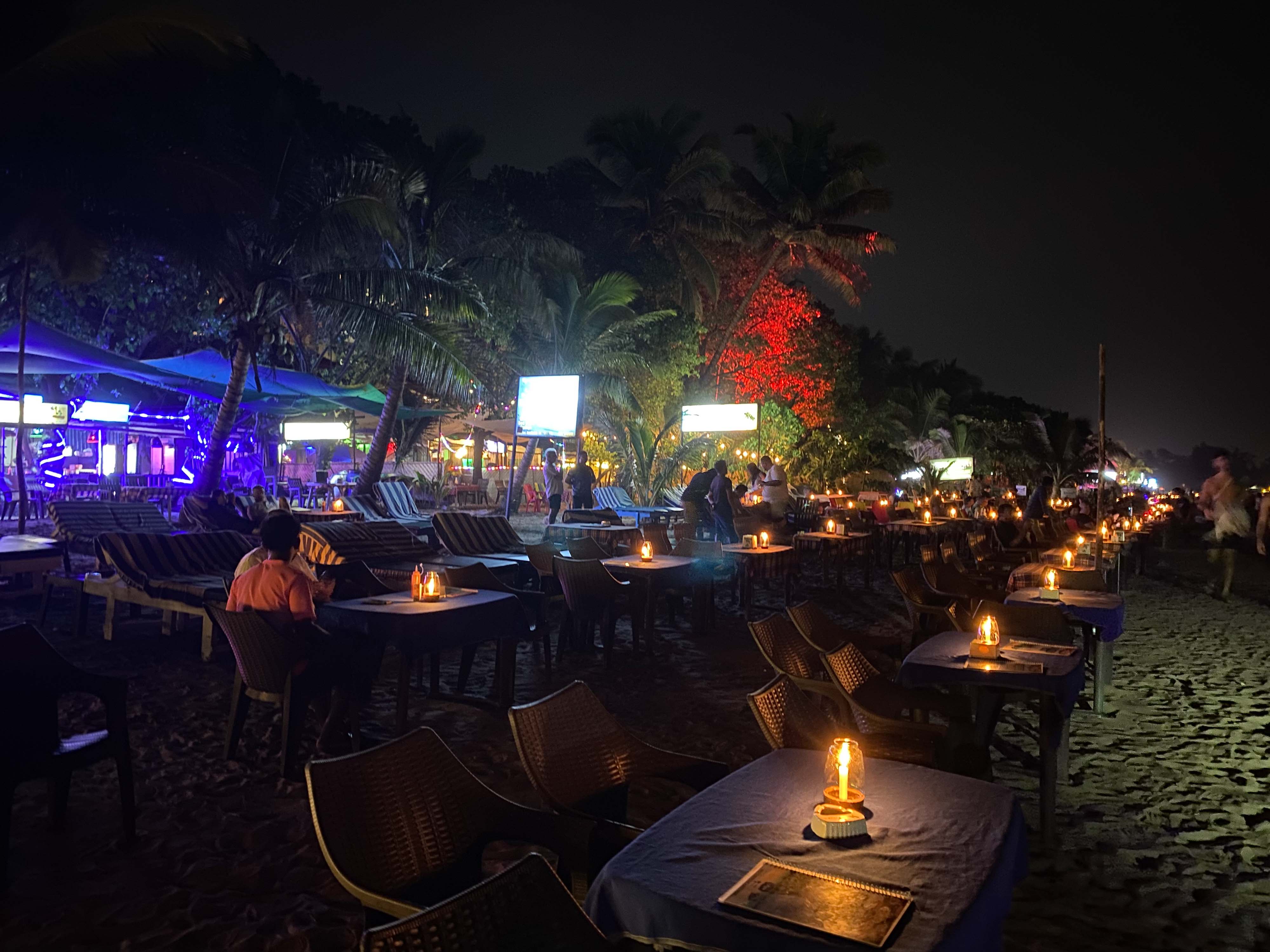 Goa night beach